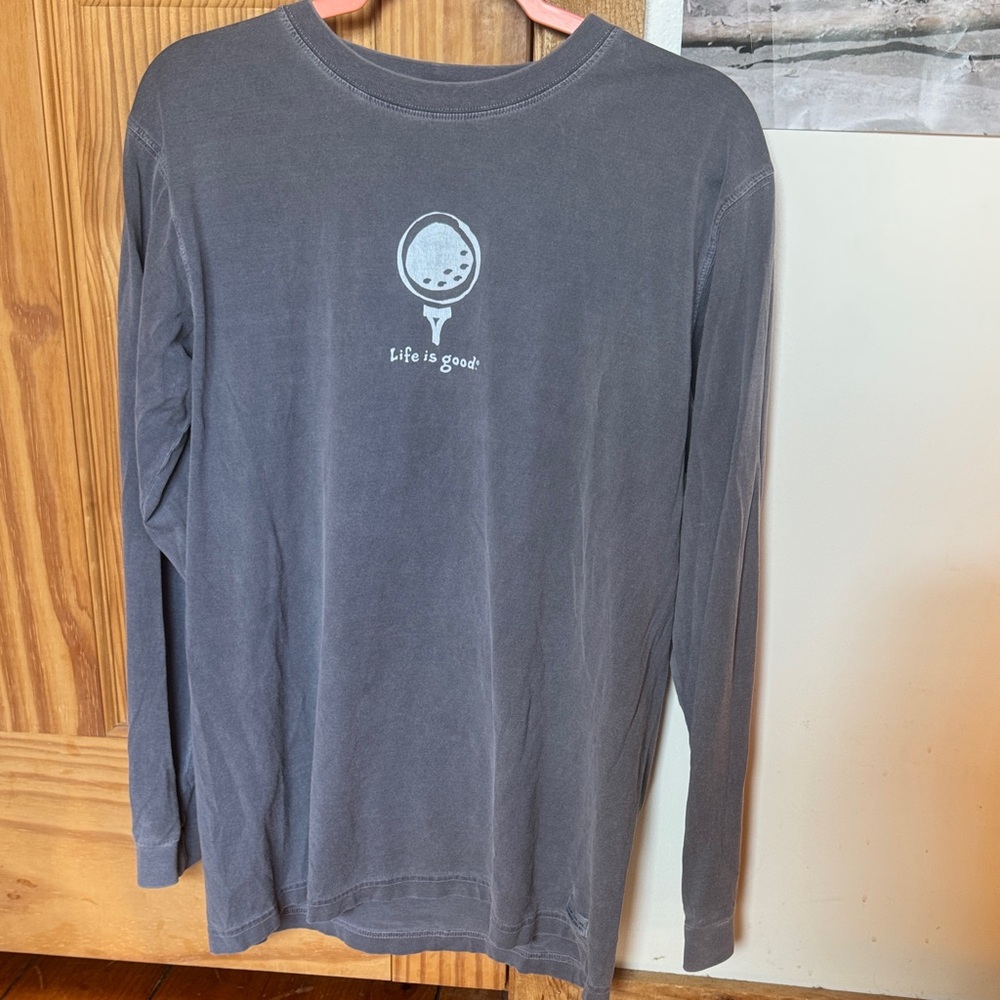 Gray Long Sleeve life is good shirt